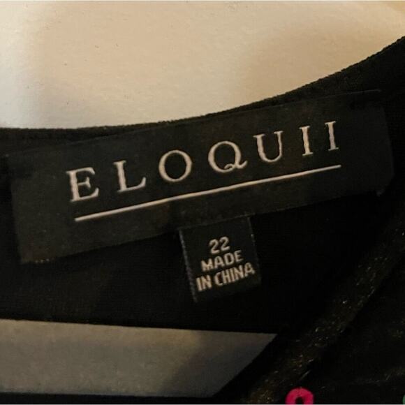 Eloquii Sequin Stripe Dress With Velvet Sleeves - EUC - 22W - Picture 4 of 6